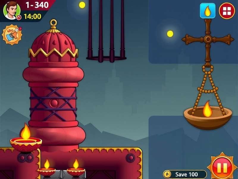 Diwali Festival Level Design Diwali-themed level in Jump Helix Bharat